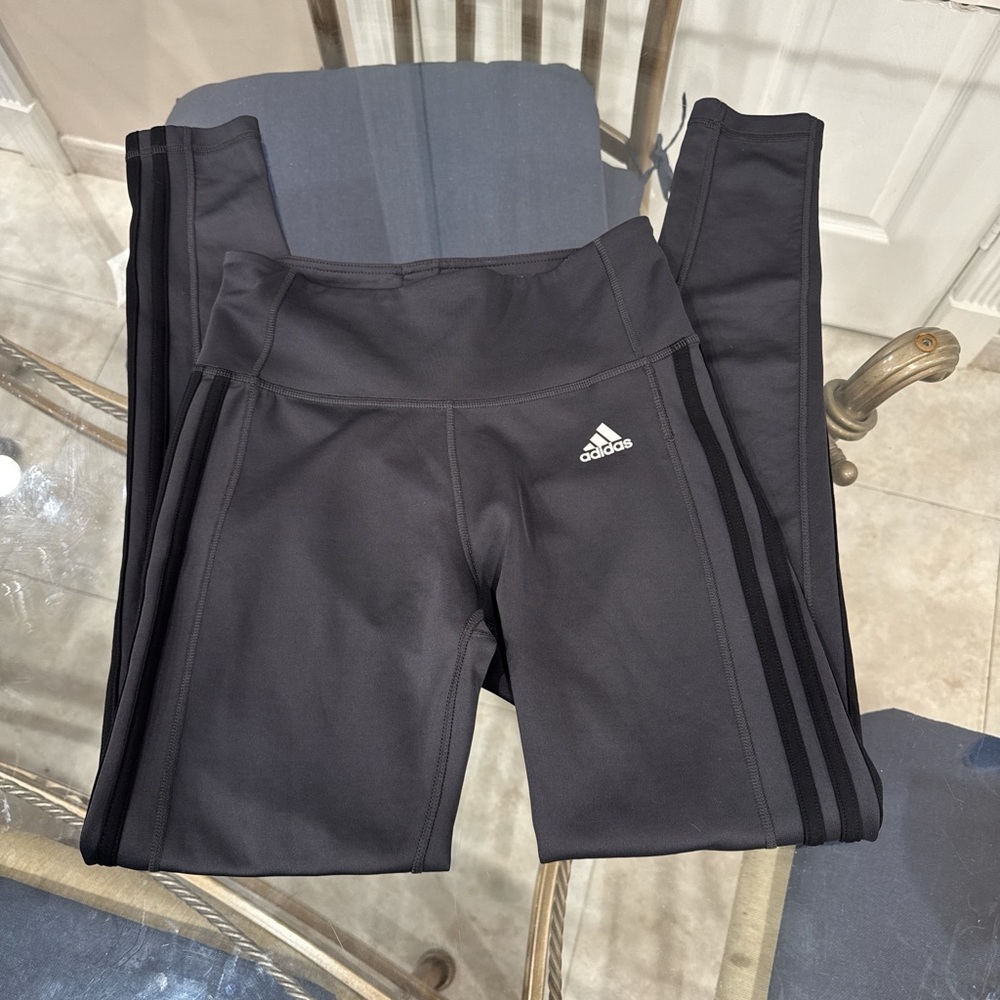 Adidas “Climalite” Leggings with Black Stripes